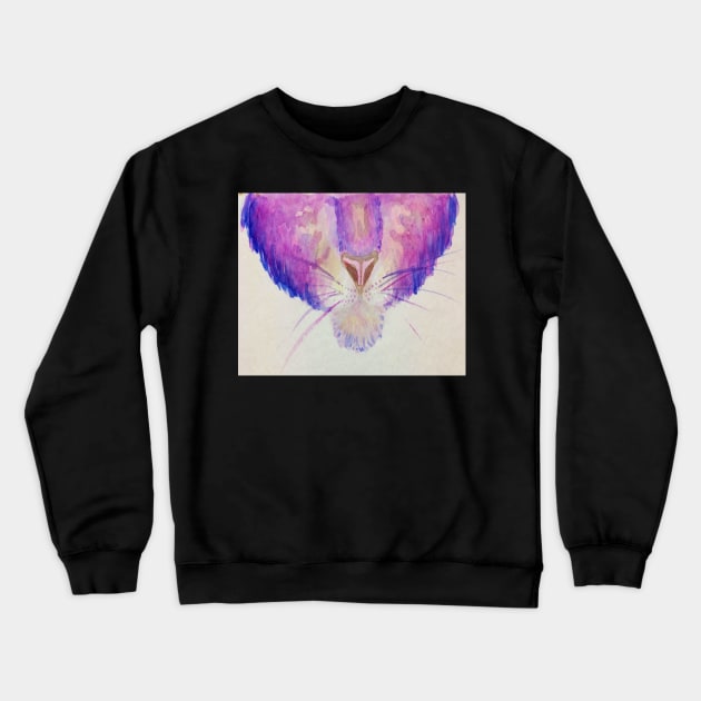 Cat Face Crewneck Sweatshirt by artmarieso